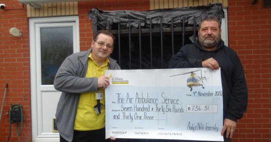 DLRAA Receives Donation From Belper Halloween Spooktacular Bucket Collection 2024